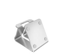 IMIKEYA Soporte Metálico Diseño Plano y Compacto Soporte de Escritorio Portátil de Aleación de Aluminio Plata Que Previene Caídas para Teléfono Móvil y Tableta