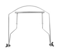 IMIKEYA Soporte para Armónica de 10 Agujeros en Acero Inoxidable, Marco Metálico Plateado, Accesorio Ajustable para Uso Libre de Manos, Compatible con Armónicas Estándar, Adecuado