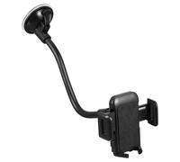 IMIKEYA Soporte para Teléfono Móvil de Coche Ventosa Fuerte, Cuello de Cisne Flexible, Ajuste Doble de Ángulo y Estabilizador Antivotación para Navegación en Parabrisas