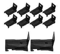 IMIKEYA Soportes de Riel de Cortina Curvos de Hierro Negro para Montaje en Pared, Paquete de 10piezas Estructura Versátil y Fácil Instalación para Mejora del Hogar