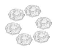 IMIKEYA Tapones Transparentes de Plástico para Uñas de Pedal de Efecto de Guitarra Eléctrica, Forma de Diamante, 6 Piezas, Accesorios para Pedalera, Control Preciso y Estabilidad