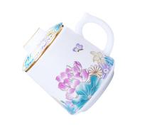 IMIKEYA Taza de Té con Filtro y Tapa de Cerámica Multiusos, Fácil de Limpiar, Adecuado para Oficina y Hogar, Juego de 1 Set