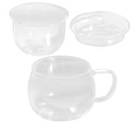 IMIKEYA Taza de Té de Hojas Sueltas de Vidrio Borosilicato Infusor y Filtro 350 Ml para Casa y Oficina Fácil de Limpiar Superficie Lisa
