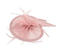 IMIKEYA Tocado de Mujer Fascinator Vintage Rosa de Flores, Plumas, Lino y Plástico, Fácil de Llevar, No Daña el Cabello, para Banquete y Tea Party
