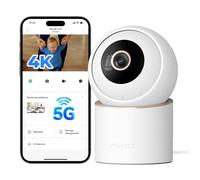 IMILAB 4K 8MP Cámara Interior, Cámara Vigilancia 360° para Mascotas/Bebés/Hogar, Compatible con Xiaomi Home App, WiFi 5G/2.4G Cám, Seguimiento Inteligente, Audio Bidireccional, Sin Suscripción(C40)