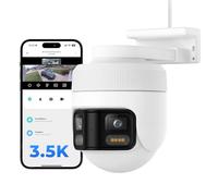 IMILAB EC6 Panorama 3,5K Cámara Seguridad Exterior WiFi Spotlight: Cámara Dual-Lens 180° Panorama, Rotación 344°, 6MP HD, Detección Movimiento, Visión Nocturna Color, Alexa & Google Assistant