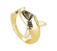 IMINI Anillos de tiburón vintage para mujeres, hombres y niñas, ajustable, animales marinos, tiburones gigantes, abiertos, apilables, extensibles, nudillos, dedo medio, joyería de cumpleaños, regalos