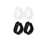IMINI - Tapones de túnel de silicona con forma de lágrima en blanco y negro medidores de oído Extensores de túneles flexibles huecos, kit de camilla pendientes perforando lóbulo conjunto de 2 pares,