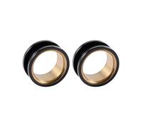 IMINI Túneles huecos de oreja de dos tonos para hombres y mujeres, cierre de tornillo, dilatador de acero inoxidable, joyería de piercing corporal, hipoalergénico, minimalista, regalo personalizado