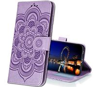 IMIRST Funda para OPPO A94 5G, Estampado Mandala Libro de Cuero Billetera Carcasa, PU Leather Flip Folio Case Compatible con OPPO A94 5G / Reno5 Z. LD Mandala Purple