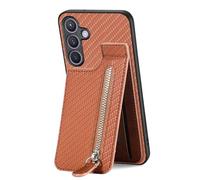 IMIRST Funda para Samsung Galaxy S25 FE 5G, PU Cuero Wallet Case con Ranura para Tarjeta, Soporte Plegable, Cierre Magnético, Carcasa Protectora para Samsung S25 FE, XW Marrón
