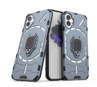 IMIRST Nothing Phone 1 Case - Heavy Duty Armor Dual Layer Shock Resistant Hybrid Protective Snap-on Case Cover with Ring Holder Kickstand for Nothing Phone (1) HB Blue