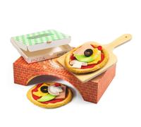 Imitación Roberto Pizza - Juego de cocina con pizza de madera - Djeco - Desde 3 años