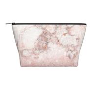 Imitación Rosa Oro Rosa Brillo mármol Blanco Ombre, Bolsa de artículos de tocador Bolsa de Maquillaje Bolsa de cosméticos Bolsa de artículos de tocador de Viaje portátil