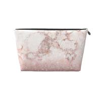 Imitación Rosa Oro Rosa Brillo mármol Blanco Ombre, Bolsa de artículos de tocador Bolsa de Maquillaje Bolsa de cosméticos Bolsa de artículos de tocador de Viaje portátil