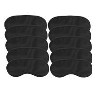 Imitated Silk Eye Patch Shading Sleep Mask Lunch Break Travel Relax Eyeshade Cover 2/3/5/10pcs(10pcs Black)