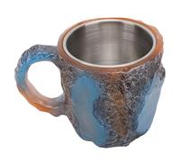 Imitation Crystal Resin Coffee Mug, Large Capacity Multifunctional Comfortable Handle Imitation Crystal Resin Coffee Cup for Home & Office Use (yellow blue)