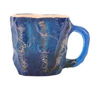 Imitation Crystal Resin Coffee Mug, Large Capacity Multifunctional Comfortable Handle Imitation Crystal Resin Coffee Cup for Home & Office Use (dark blue)