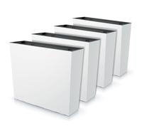 IMJ-Global - 4 Jardineras Exterior Grandes 58x18x49,8cm, Macetas Decorativas Interior Exterior 44 litros (Inserto de 12 litros) Jardinera Decorativas en Plástico Resistente a la Intemperie (Blanco)