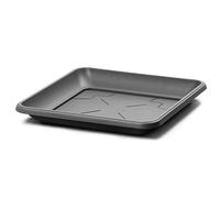 IMJ-Global Cubierta para macetas Platillo Negro Bandeja cuadrada Flores TERRA para interior Plaza Negro De plástico