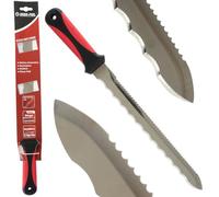 IMJ-Global Cuchillo para materiales aislantes | de doble corte | Hoja dentada ondulada de 28 cm | Longitud total 42 cm | Mango antideslizante | para poliestireno, lana y espuma aislante
