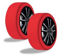 IMJ-Global Fundas de nieve homologadas Italia EN 16662-1 Guantes de regalo, Fundas de nieve para coche, alternativa a las cadenas, perfectas incluso sobre hielo, fáciles de montar en neumáticos de