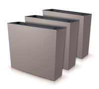 IMJ-Global Juego de 3 macetas rectangulares para flores, plantas, de plástico, 58 x 18 x 49,8 cm, para interior y exterior, volumen 44 litros, diseño moderno