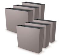 IMJ-Global Juego de 6 macetas rectangulares para flores, plantas Urbi Case T de plástico, 58 x 18 x 49,8 cm, para interior y exterior, 44 litros, diseño moderno
