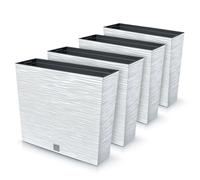 IMJ-Global Maceta para plantas de interior moderna, maceta de exterior rectangular de plástico resistente de 44 litros (58 x 18 x 49,8 cm), macetas para plantas ideales para casa, balcón, jardín