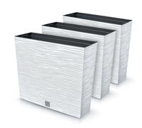 IMJ-Global Maceta para plantas de interior moderna, maceta de exterior rectangular de plástico resistente de 44 litros (58 x 18 x 49,8 cm), macetas para plantas ideales para casa, balcón, jardín