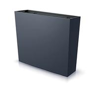 IMJ-Global Maceta para plantas, rectangular, Urbi Case T Decorativa de plástico, altura 50 cm, exterior: 18 x 58 cm, rectangular, negro, diseño moderno 44 litros