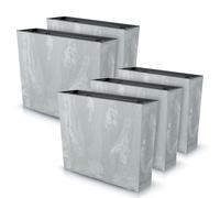 IMJ-Global - Macetas Decorativas Interior Exterior Efecto Concreto (58x18x 49,8 cm - 44 litros) Maceteros Jardineras Exterior Maceta Plastico, Macetero con un Diseño Moderno para Plantas