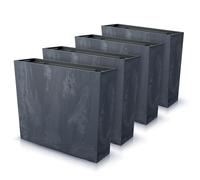 IMJ-Global - Macetas Decorativas Interior Exterior Efecto Concreto (58x18x 49,8 cm - 44 litros) Maceteros Jardineras Exterior Maceta Plastico, Macetero con un Diseño Moderno para Plantas