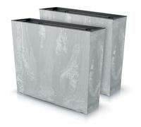 IMJ-Global - Macetas Decorativas Interior Exterior Efecto Concreto (58x18x 49,8 cm - 44 litros) Maceteros Jardineras Exterior Maceta Plastico, Macetero con un Diseño Moderno para Plantas