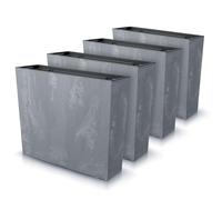 IMJ-Global - Macetas Decorativas Interior Exterior Efecto Concreto (58x18x 9,8 cm - 44 litros) Maceteros Jardineras Exterior Maceta Plastico, Macetero con un Diseño Moderno para Plantas