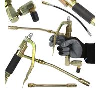 IMJ-Global Pistola engrasadora neumática de 12 - 15 l | con extremo rígido y flexible | mango antideslizante