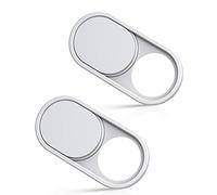 imluckies Cubierta Webcam, Tapa Webcam Cover Slide para MacBook Pro, Portátil, MacBook Air, iMac, iPad, PC, iPhone, Cubierta de la Cámara de Metal Ultra Fina y Deslizante, Blanco [2 Piezas]