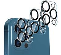 imluckies Protector Camara para iPhone 12 Pro MAX 6.7’’, Anti-arañazos Premium Cubierta de Vidrio Templado, 9H Dureza y HD Claro Película a Prueba de Balas, Transparente, 3 Piezas