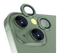imluckies Protector de Lente de Cámara Compatible con iPhone 13/13mini, Película Circular de Vidrio Templado Premium, Aleación de Aluminio, Cubierta de Anillo de Lente de Ajuste Completo, Verde