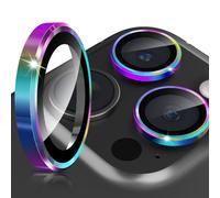 imluckies Protector de Lente de Cámara para iPhone 16 Pro - iPhone 16 Pro Max, AR+AF Cristal Templado, Metal Ultrarresistente 9H Anti-Rayaduras, Accesorios de Cámara HD, Apto para Fundas - Colorido