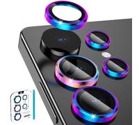 imluckies Protector de Lente de Cámara para Samsung Galaxy S25 Ultra, AR+AF Cristal Templado y 9H Anti-Arañazos de Metal Cubierta de Lente Individual, HD Clara Protección Cámara 2025, Colorido