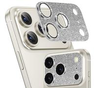 imluckies Protector Lente Cámara Bling para iPhone 17 Pro, Cristal Templado 9H Ultra HD, Protección para Lente de Cámara con Diamantes Brillantes, Anti-Arañazos, Fácil Instalación, Gris Brillante