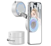 imluckies Soporte Magnetico Movil Ventosa para Magsafe con iPhone 16 15 14 13 12 & Otros Smartphones, Soporte Teléfono Ventosa Plegable y 360° Giratorio, para Baño/Espejo/Gimnasio/Coche/Cocin, Blanco