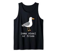 Imma Steal Ur Fries Divertidos Aperitivos de Verano en la Playa de gaviotas Camiseta sin Mangas