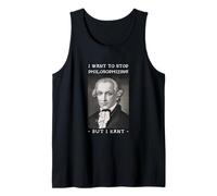Immanuel Kant Quiero Dejar de filosofar Juego de Palabras Camiseta sin Mangas