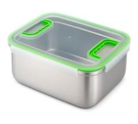 immer Contenedor de acero inoxidable 18/8 - 100% hermético y a prueba de fugas, apto lavavajillas, horno hasta 250°C, gran recipiente alimentario para marinar, fermentar masas y meal prep (9L)