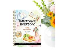 Immersive Watercolor Workbook | Daily Necessities Theme Coloring Paper | Immersive Painting Step By Step Tutorials Watercolor Paint Book For Kids Adults Art Lovers Artists School Home Hobby Relaxing