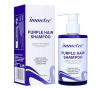 immetee Champú Morado,Elimina los tonos rubios, Neutraliza eficazmente los tonos amarillos, Champú tonificante para mantener el efecto de color del cabello teñido 200ml/7fl.oz