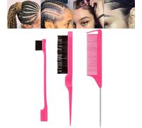 immetee Gel para Trenzas con Aceite de Ricino Negro, Fijación Extra Fuerte para Trenzas, Rastas y Twist, Control de Orillas Hidratante, Anticrespo (Accessories)