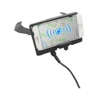 IMMLSX Barra Soporte Navegación para TMAX 530 para T-MAX 2012-2016 Soporte para Teléfono Móvil para Motocicleta Incluye Cargador Inalámbrico GPS Matrícula(Wireless Full Set)